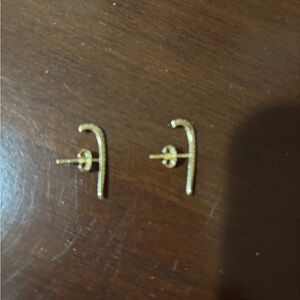 Zoe Lev diamond curved bar earring new without tags